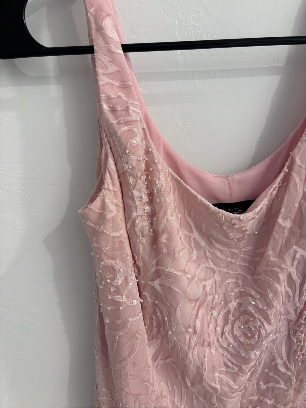 Vintage Light Pink Beaded Cocktail Dress